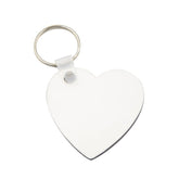 Sublimation blank mdf heart keyring